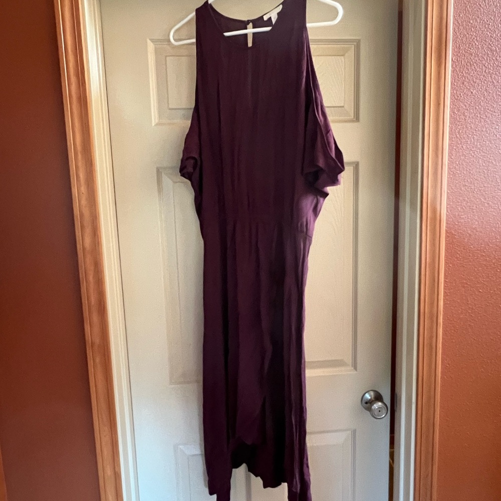 Leith knee length shoulder drape dress